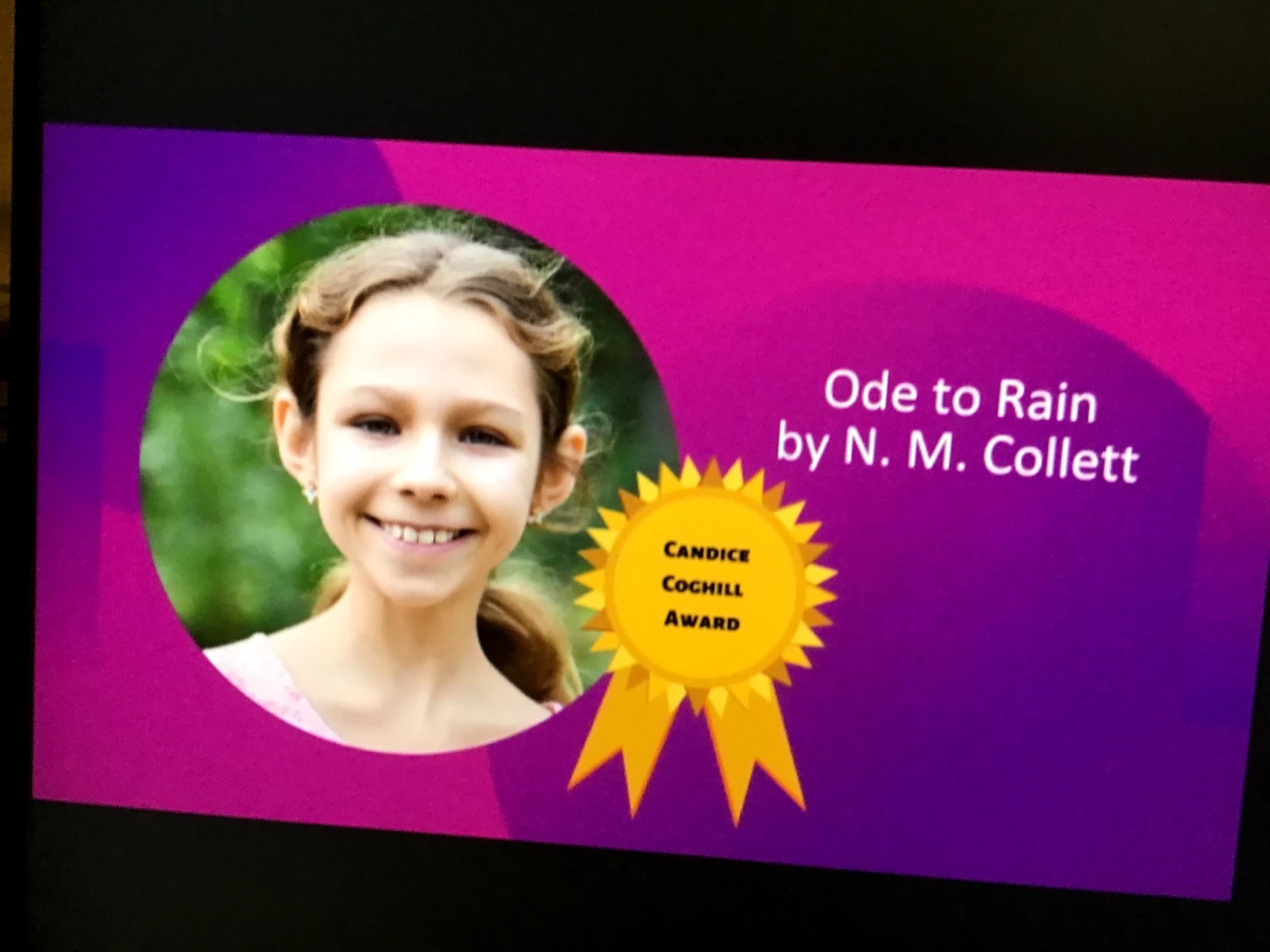 Nicole wins the Candace Coghill Award!